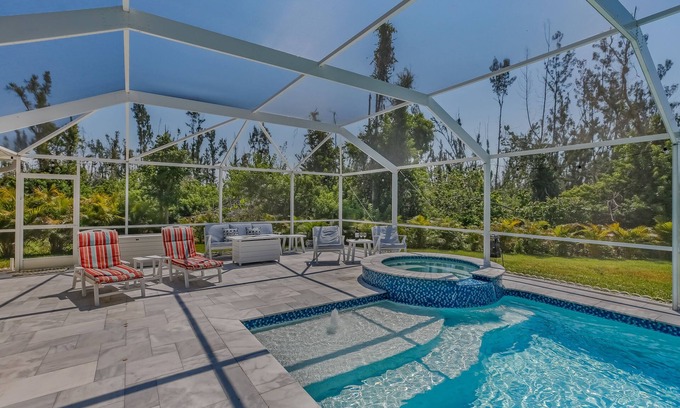 Pine Island Center Haus | Soak up Paradise and Relax in Heated Pool/Spa Home surrounded by Happy Wildlife