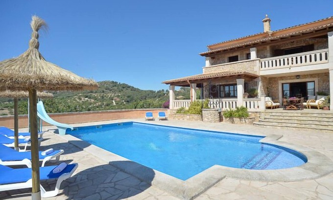 Felanitx Haus | Fantastische Familienfinca mit Weitblick, Pool mit Rutsche, Klima, Wifi, Meernäh