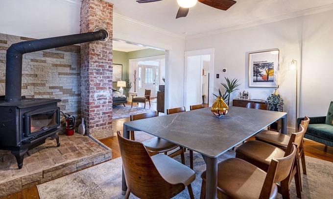 Front Royal Haus | Spacious home steps from Main St and Shenandoah NP with firepit & large backyard