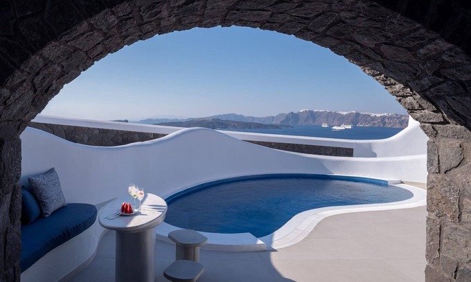 Akrotiri Villa | Spectacular Santorini Villa | Villa Aetheria Retreat | 3 Bedrooms | Beautiful Caldera view & Private Pool | Akrotiri