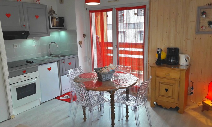 Les Rousses Wohnung | Studio 4 Personen Hyper-Center, Balkon und Garage in Les Rousses