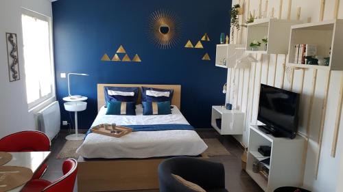 Vemars Wohnung | Studio Bleu - Parc Astérix - Mer de Sable - Villepinte - Aéroport CDG