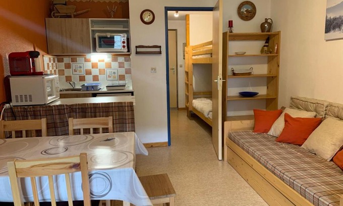 Morzine Wohnung | Studio cabine près navette, balcon exposé sud - FR-1-679-6