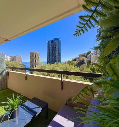 Monaco Wohnung | Studio de LUXE Portes de Monaco - Vue MER - Piscine - Wifi