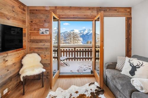 Vex Wohnung | Studio rénové avec vue sur les montagnes