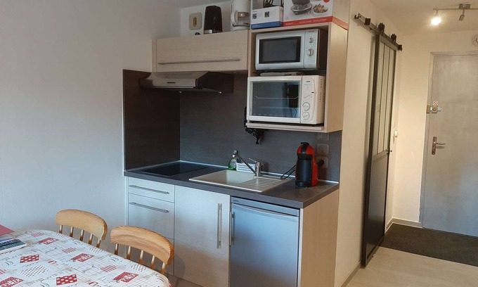 Les Rousses Wohnung | Studio rénové, Terrasse S-O, prestations de qualité - Résidence Les Adraits