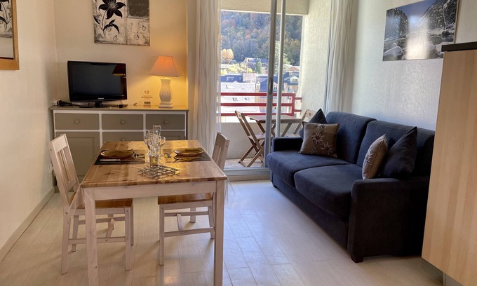 Cauterets Wohnung | Ruhiges und helles Studio in der Nähe von Geschäften