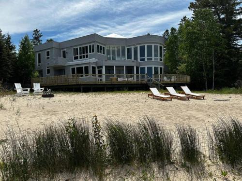 Cheboygan Haus | Stunning Beachfront Retreat, Sleeps 12