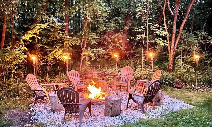 Shaftsburg Haus | STYLISH COUNTRY RETREAT W/ PRIVATE HEATED POOL ON 10 ACRES.