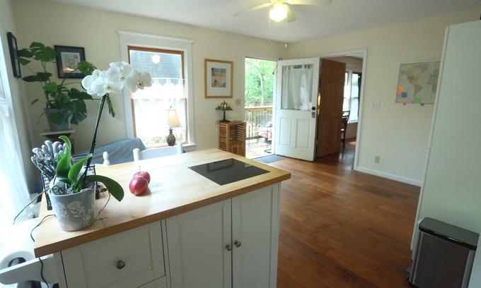 Decatur Wohnung | Sun-filled, private apartment, with your own petite deck. Pet friendly.