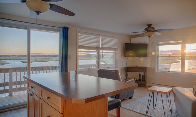 Wells Beach Haus | Sunset Views over Rachel Carson Preserve. Relax steps from Wells Beach.