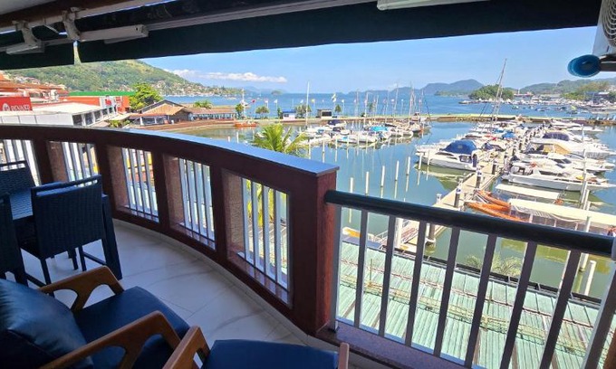 Marinas Wohnung | SUPER FLAT 180 graus em Angra dos Reis , Frente Mar na Marina Piratas com estacionamento gratuito
