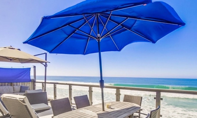 South Oceanside Haus | Surfs Up Breezy beachfront home with amazing views, gas fireplace, deck, WiFi, & grill