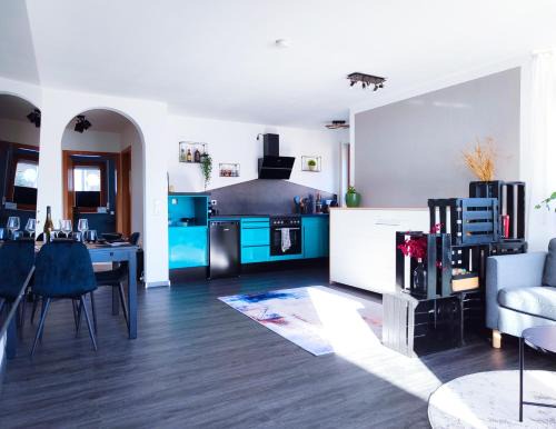 Steinenbronn Wohnung | Terminal Design Apartment - Terrasse & waipuTV