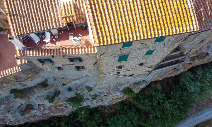 Pitigliano Wohnung | Le Antiche Viste - La Terrazza Zen, genießen Sie die atemberaubende Aussicht.