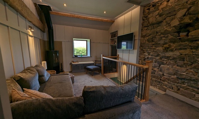 Clitheroe Hütte | The Cottage-Traditionell-Cottage-Eigenes Badezimmer-Blick auf die Landschaft