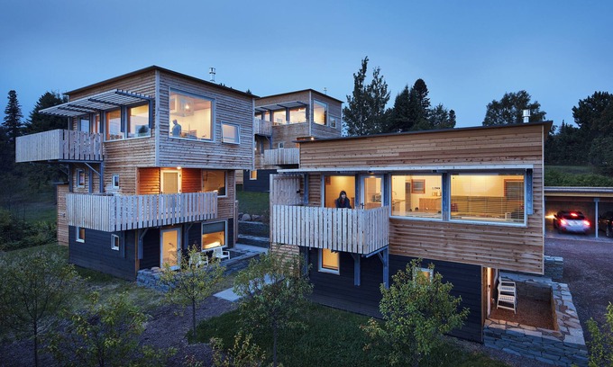 Grand Marais Haus | The Horizon, eine atemberaubende, moderne Bio-Unterkunft mit Blick auf den Hafen.