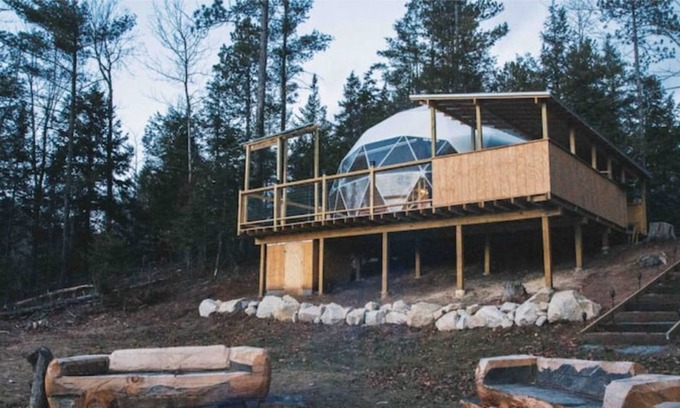 Buckfield Kabine | The Streamside Geodome