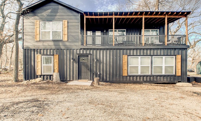 Claremore Haus | This is a unique home made out of shipping containers right near the lake.