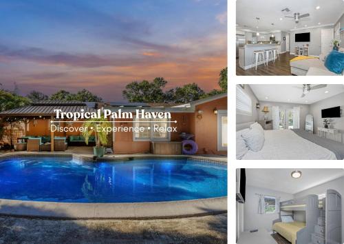 Pinellas Park Haus | Tropical Palm Haven with Pool and Firepit