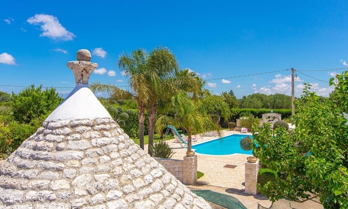 San Vito dei Normanni Villa | Trullo Poggio. Schwimmbad 14x8 m, privater Garten, Klima. Strände 5 km entfernt.