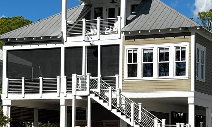 Carrabelle Haus | Upscale Beachfront Family Home on Carrabelle Beach-Florida's Least Crowded Beach