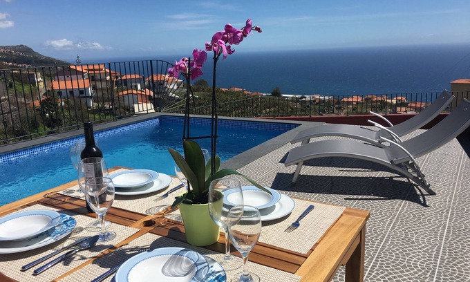 Estreito da Calheta Haus | Villa do Rocha,dois Quartos ,Piscina e Vista Mar