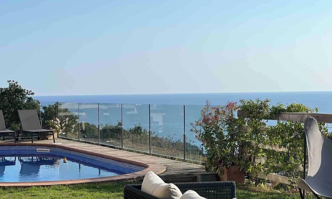 Sa Riera Villa | Villa '8 Couchages Piscine Vue Mer' mit Meerblick, Wi-Fi und Klimaanlage