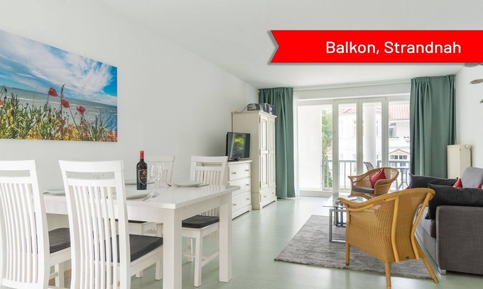 Binz Wohnung | Villa Strandidyll Neubau Ferienwohnung 1.2 mit Balkon - Apartment 1.2 / 2 - Raum