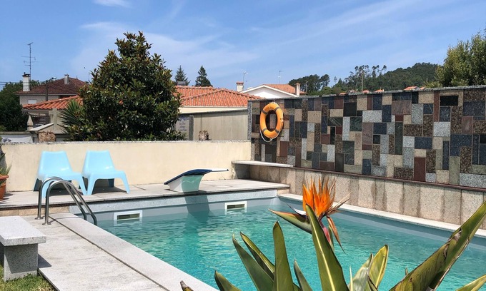 Vila Nova d'Anha Villa | Villa mit Pool - Strand, Fluss und Stadt