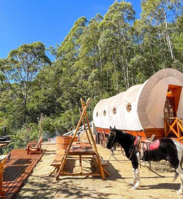 Campos do Jordao Skihütte | Wagon Cella faroeste com Spa em Campos