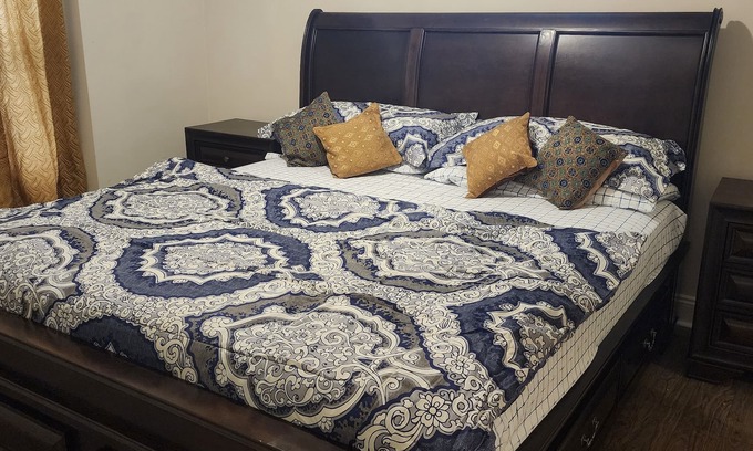 Triangle Haus | Walk in sunny furnished basement with 2 bedrooms and 2 bathrooms