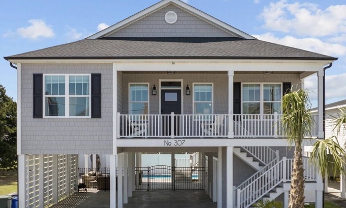 Cherry Grove Beach Haus | Welcome to 30 North—LUXURY Home with Private Pool! Pet Friendly!