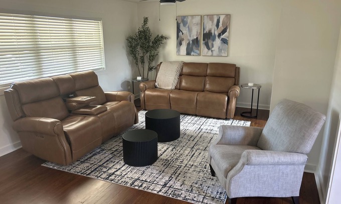 Brandon Haus | Welcome to South of Town in Brandon, MS — a cozy 3BR, 2BA fully furnished home.