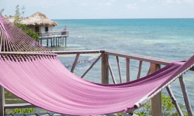 Thatch Caye Resort | Well-Appointed Overwater Bungalow w/ Shared Deck & Amazing Ocean Views