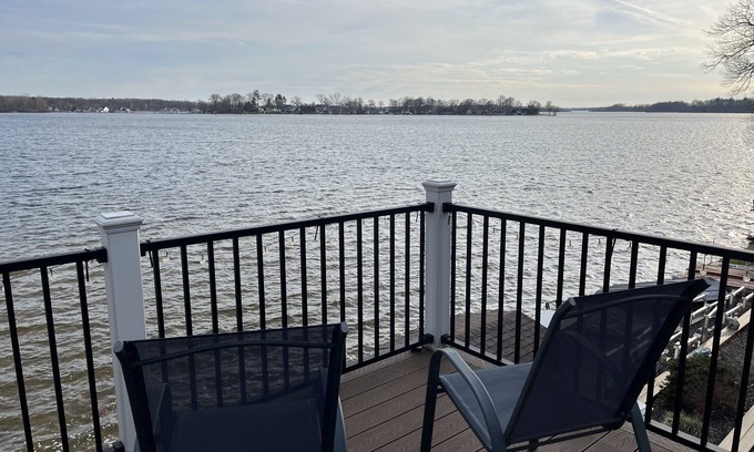 Middleville Haus | Wonderful 4 bedroom house on Gun Lake. Stunning view from main deck; waterfront