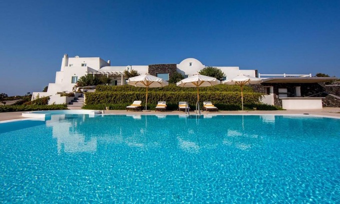 Akrotiri Villa | Wonderful Santorini Villa | 5 En-Suite Bedrooms | Villa Elysium | Heated Pool & Caldera Views | Akrotiri
