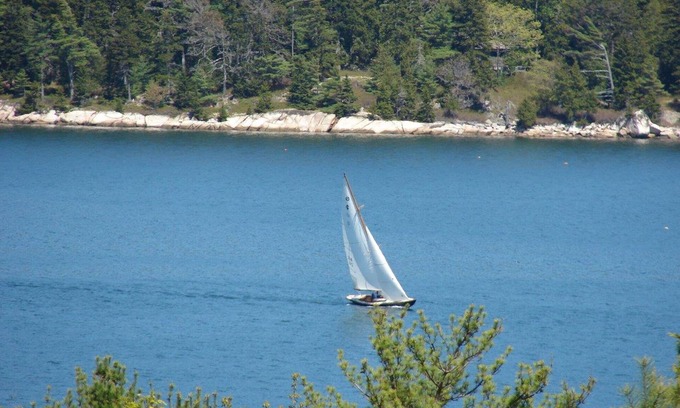 Hall Quarry Hütte | Herrliche Aussicht auf Somes Sound und Sargent Mountain