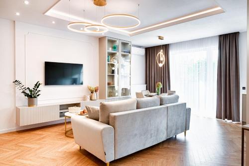 Srodmiescie Wohnung | Wyjątkowy Taupe Apartament w centrum Łodzi