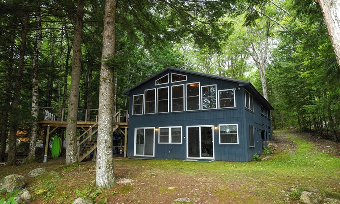 Bridgton Haus | Year-Round Moose Pond Retreat with Private Waterfront & Fun Activities