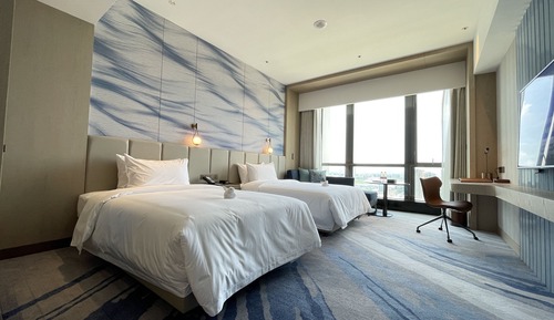 Design-Zimmer, 2 Doppelbetten