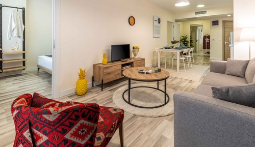 Luxury-Apartment, 2 Schlafzimmer, Küche, Stadtblick