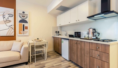 Design-Apartment, 2 Schlafzimmer, Küche, Stadtblick