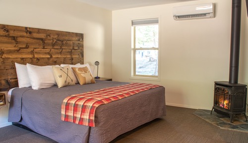 Ferienhütte, 1 King-Bett, Kamin