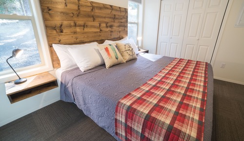 Ferienhütte, 1 King-Bett und Schlafsofa, Küche