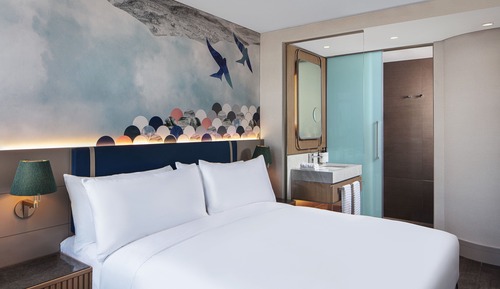 Superior-Zimmer, 1 King-Bett, Stadtblick
