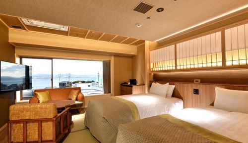 Traditional-Zweibettzimmer, Mehrere Betten, Nichtraucher (KAROI with Open Air bath)