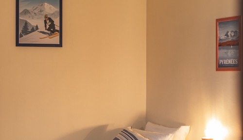 Comfort-Doppel- oder -Zweibettzimmer, 2 Einzelbetten, mit Bad, Bergblick