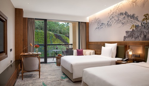Deluxe-Zimmer, 2 Einzelbetten, Balkon, Bergblick