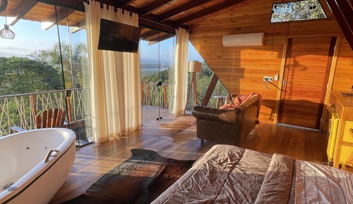 Deluxe-Ferienhütte, 1 Queen-Bett, Bergblick